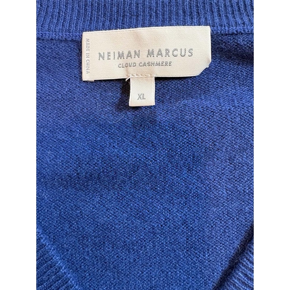 Men's Blue Neiman Marcus Cloud Cashmere Ultra Soft 100% Cashmere Knitwear...